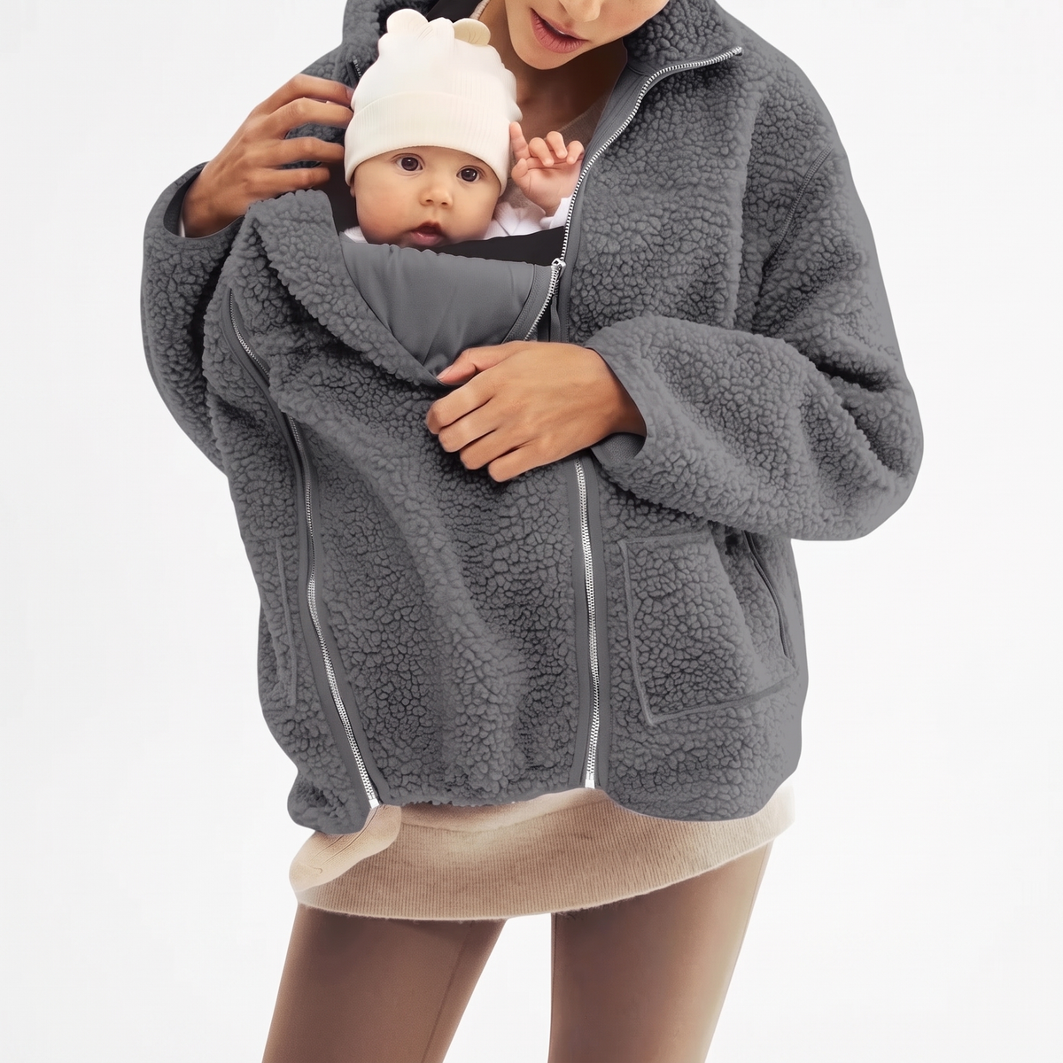 Maternity & Babywearing Teddy Fleece Jacket