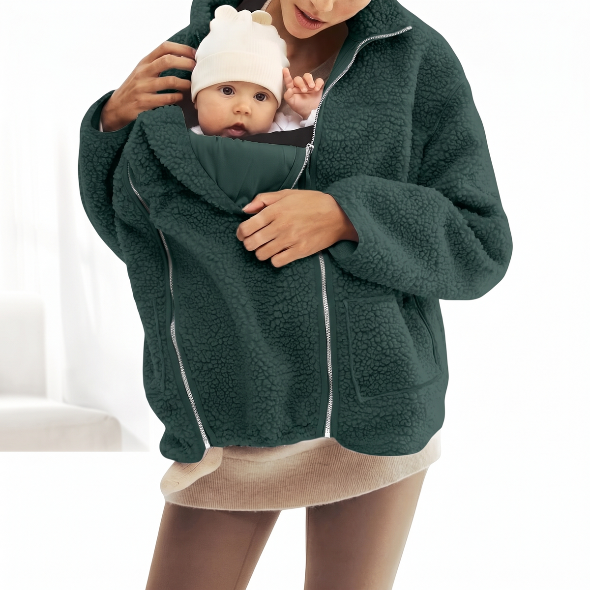 Maternity & Babywearing Teddy Fleece Jacket