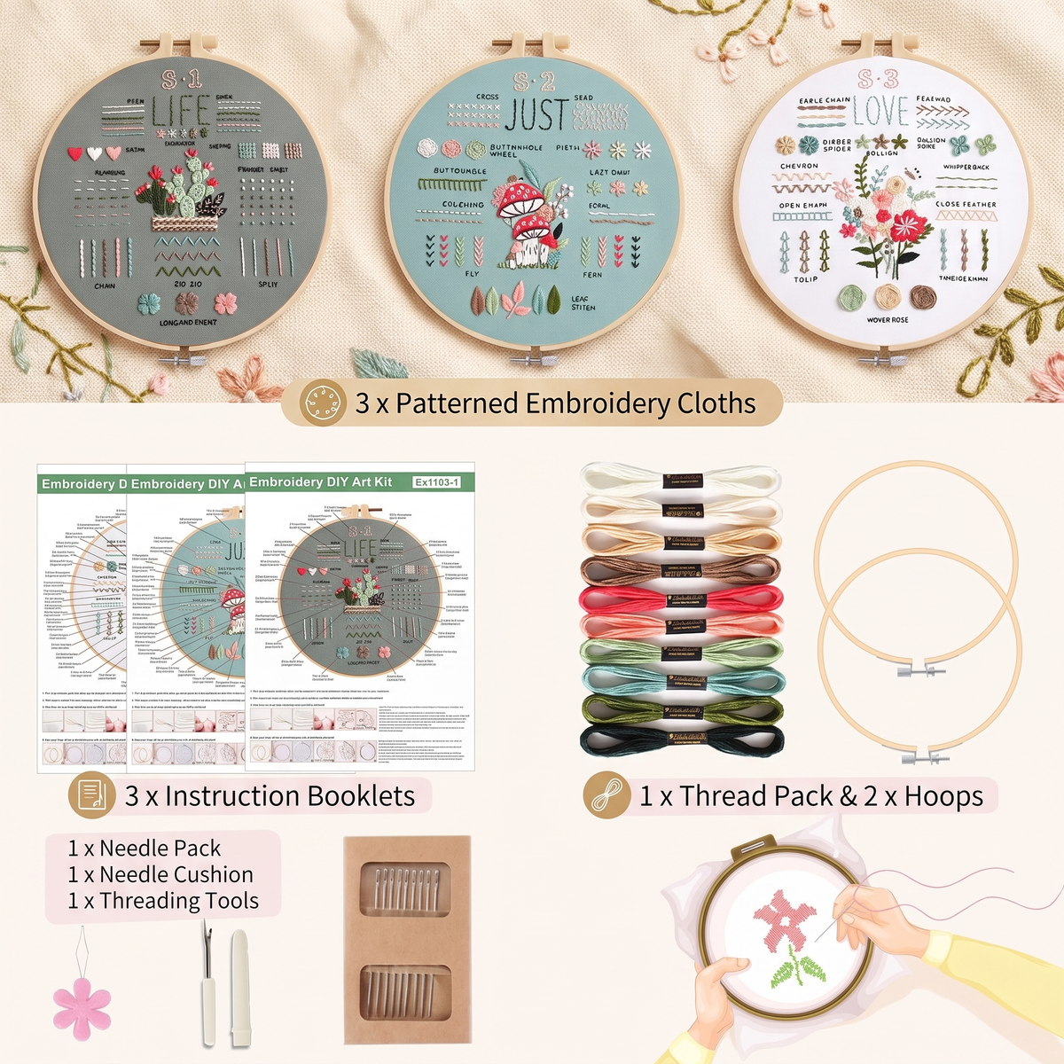 Complete Beginner Embroidery Kit