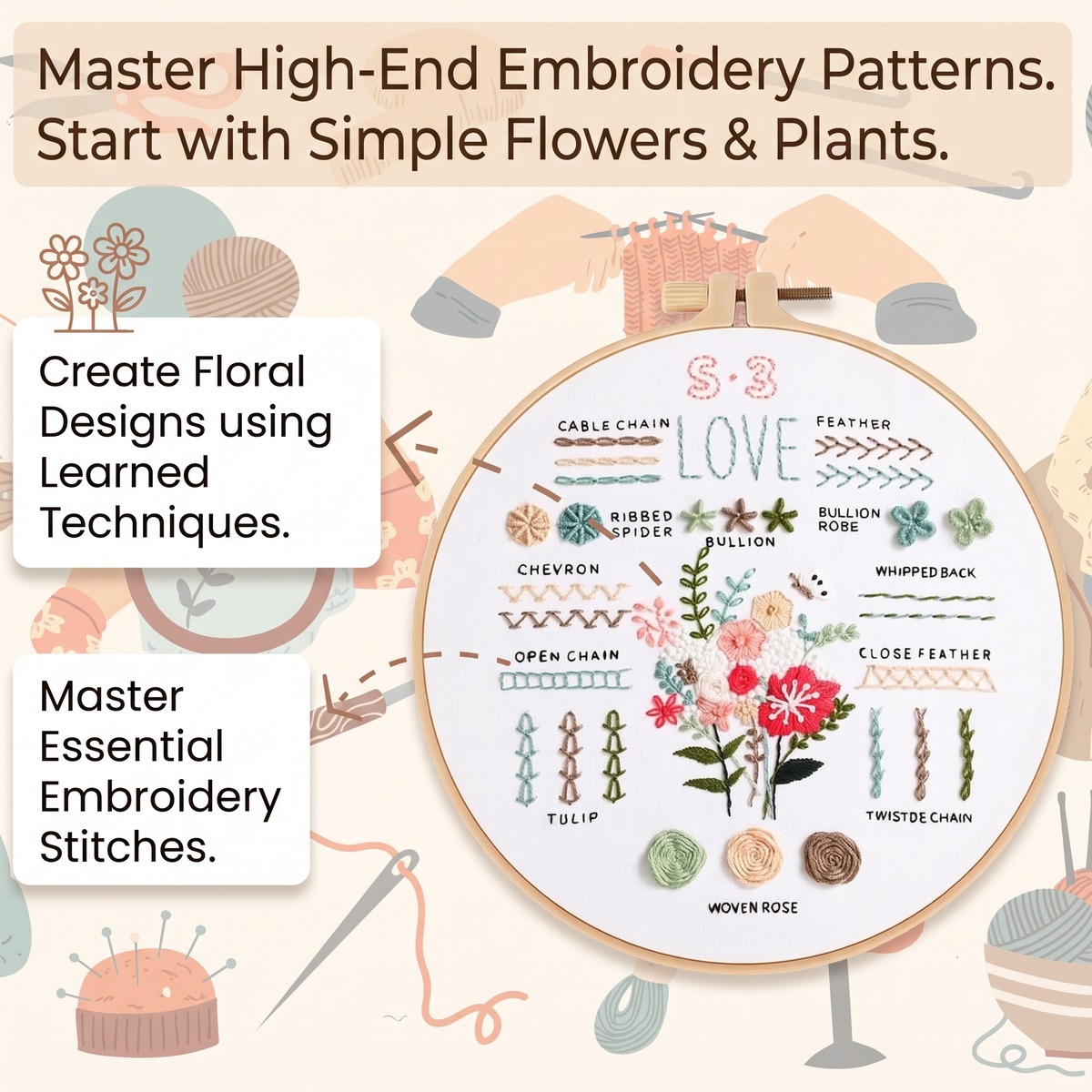 Complete Beginner Embroidery Kit