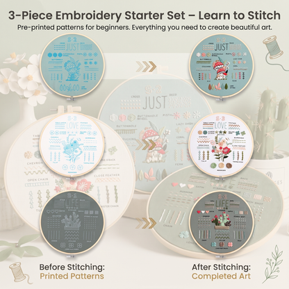 Complete Beginner Embroidery Kit