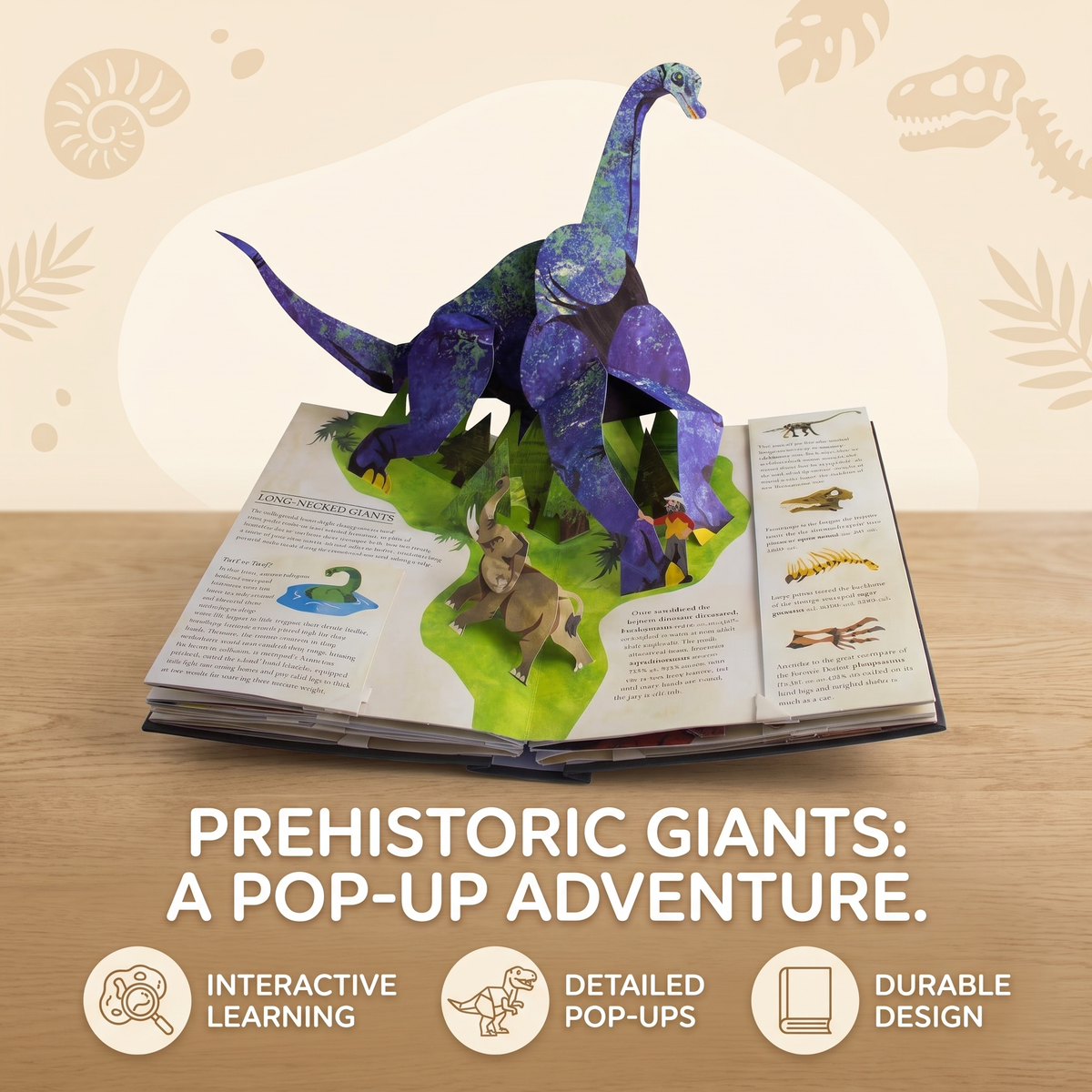 Interactive 3D Dinosaur Adventure Pop Up Book