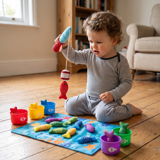 Magnetic Fishing & Sorting Game for Kids