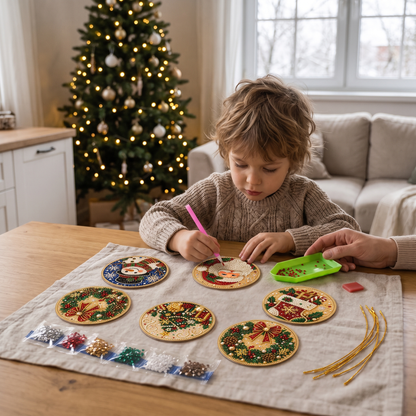 DIY Christmas Diamond Painting Ornament Kit
