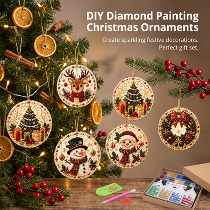DIY Christmas Diamond Painting Ornament Kit