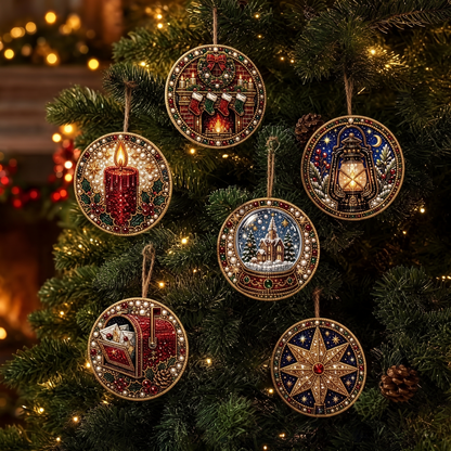 DIY Christmas Diamond Painting Ornament Kit