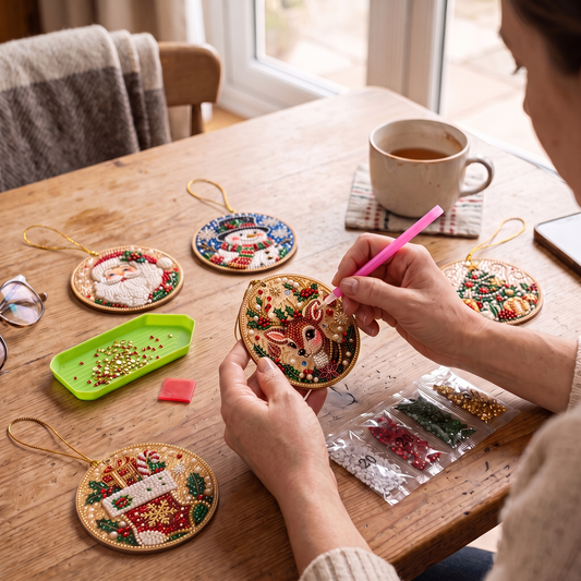 DIY Christmas Diamond Painting Ornament Kit
